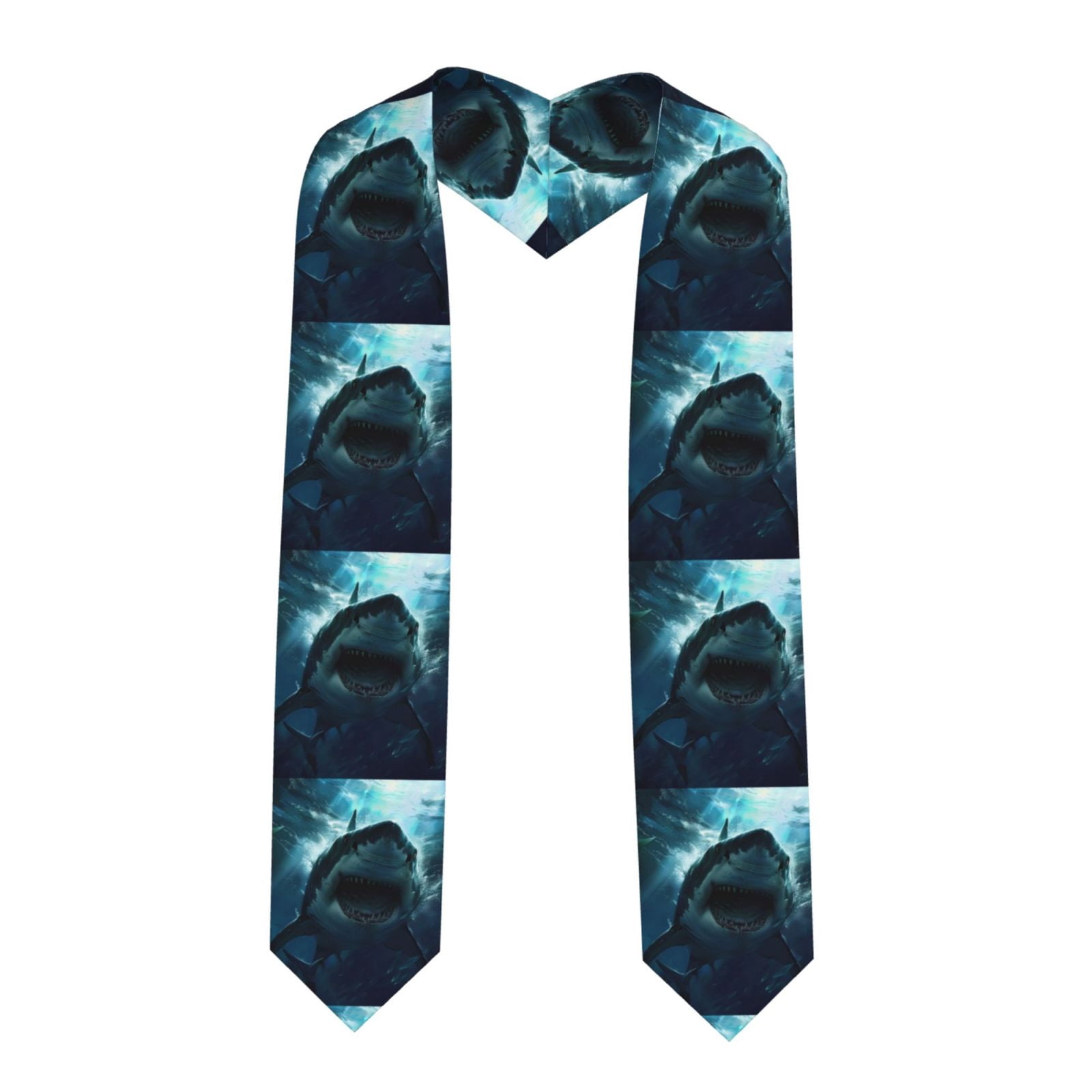 Zufioo Undersea Shark Print Graduation Shawl Ribbon, Graduation Ribbon ...