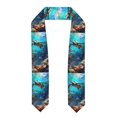 thumbnail image 1 of Zufioo Underwater Fish Turtle Print Graduation Shawl Ribbon, Graduation Ribbon for Male and Female Graduates-Flattened, 1 of 7