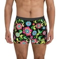 thumbnail image 1 of Zufioo Vector Mexican Otomi Style Bright Print Men's Boxer Briefs, Moisture Wicking Boxer Briefs Underwear-Medium, 1 of 5