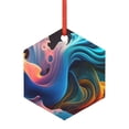 thumbnail image 1 of Zufioo Vibrant Fluid Motion Art Print Large Acrylic Christmas Ornaments, Suitable for Christmas Tree Christmas Holiday Party Pendant Decorations-Hexagon, 1 of 7