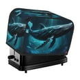Zufioo Vintage Blue Pattern Whale Universal Four Slice Toaster Cover