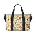 thumbnail image 1 of Zufioo Vintage Cup Pattern Hand-held Travel Bag, Waterproof Adjustable Shoulder Strap Crossbody Duffel Bag, Suitable for Work, Short trips, Sports, 1 of 8