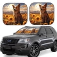 thumbnail image 1 of Zufioo Vintage Cute Corgi Sunflower Print Folding Car Windshield Sun Visor, Anti-ultraviolet Sun Visor, Suitable for Trucks, Vans Car Accessories-Medium, 1 of 6