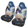 thumbnail image 1 of Zufioo Vintage Starry Sky Puppy Full Set Car Seat Covers with Soft Padding 2PCS Universal Auto Front Seats Protector Fits Cars, SUVs, Sedans, and Trucks, 1 of 7