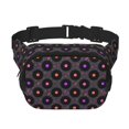thumbnail image 1 of Zufioo Vinyl Records Musical Notes Print Square Double Layer Waist Bag, Durable & Stylish Fanny Pack with Zippered Pockets and Adjustable Strap for Outdoor & Daily, 1 of 9