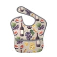 thumbnail image 1 of Zufioo Watercolor Bottles And Glasses Print Toddler Adjustable Waterproof Bib, 11.6x15 Inch Feeding Bib Suitable for 6-24 Month Babies, 1 of 8