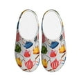 thumbnail image 1 of Zufioo Watercolor Teapots Print Adult TPR Cotton Slippers,Winter Home Cotton Slippers Suitable for Adults, Men and Women, Indoor and Outdoor-11, 1 of 7