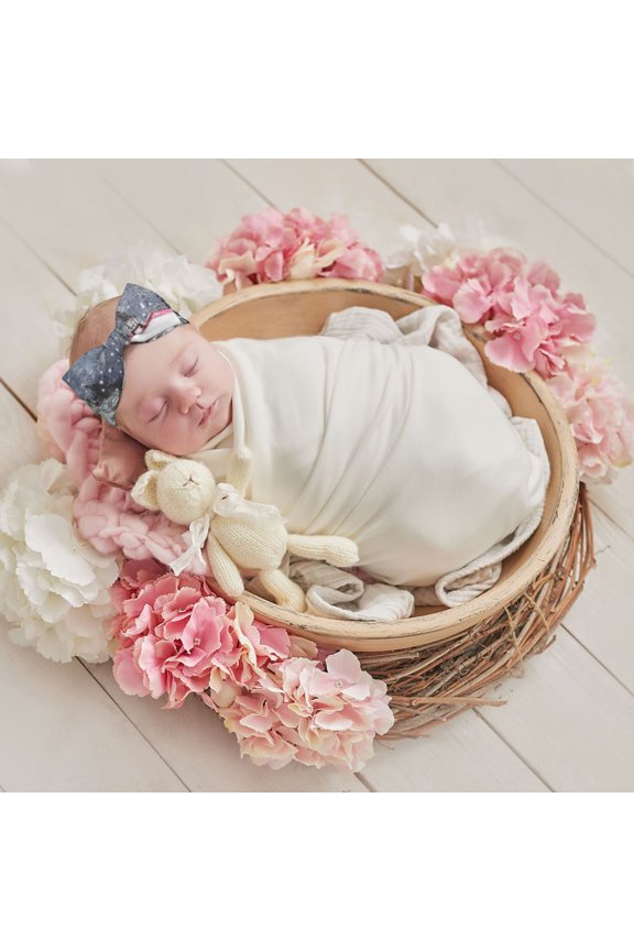 Watercolor Winter Landscape For Christmas Baby Headbands Hair Bow Elastics for Baby Girls Newborn Infant Toddlers Kids