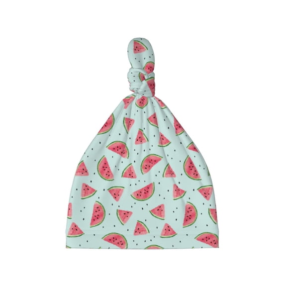 Zufioo Watermelon Baby Beanie Hats Soft Knotted Caps for Infant Baby Girls Boys Caps 0-6 Months