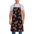 thumbnail image 1 of Zufioo Watermelon Print Tie-up Apron, Unisex Kitchen Apron - Oil-proof, Stain-proof and Waterproof, Suitable for Restaurants and Service Industries-One Size, 1 of 9