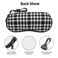 thumbnail image 1 of Zufioo White And Black Plaid Print Sunglasses Case Tactical Zipper Sunglasses Carrying Case for Men Women, 1 of 4