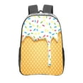thumbnail image 1 of Zufioo White Ice Cream Print Transparent Backpack, 16-inch PVC Waterproof Schoolbag, Suitable for Campus Work and Travel, Unisex, 1 of 7