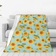 thumbnail image 1 of Zufioo White Polka Dot Sunflower A Fleece Blanket Queen Size,Plush Bed Blanket,Ultra Soft Throw Blanket,Plush Fuzzy Cozy Blanket Perfect for Bed,Couch-40"x30", 1 of 7
