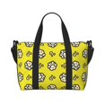 thumbnail image 1 of Zufioo White Popcorn Pattern Hand-held Travel Bag, Waterproof Adjustable Shoulder Strap Crossbody Duffel Bag, Suitable for Work, Short trips, Sports, 1 of 7