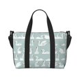 thumbnail image 1 of Zufioo White Swan Pattern Hand-held Travel Bag, Waterproof Adjustable Shoulder Strap Crossbody Duffel Bag, Suitable for Work, Short trips, Sports, 1 of 8