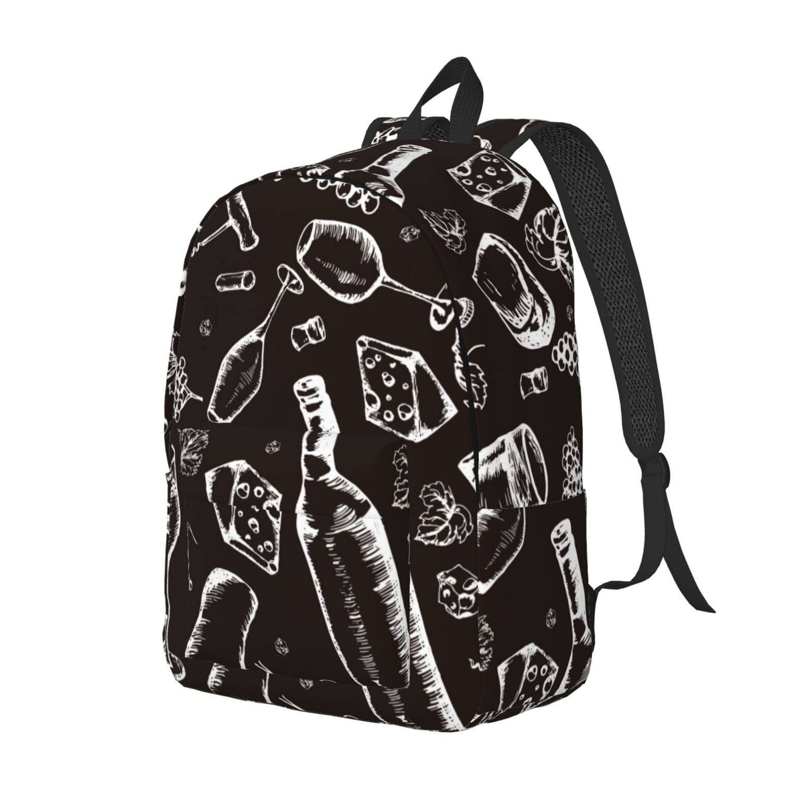 Zufioo Wine Seamless Canvas Backpack,Mens Small Backpack for Work