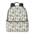 thumbnail image 1 of Zufioo Winter Woodland Friends Print Fashion Large Capacity Backpack, Zippered Multi-compartment Travel Work Campus Lightweight Backpack, Unisex, 1 of 5