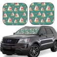 thumbnail image 1 of Zufioo Yachts And Buoys Print Folding Car Windshield Sun Visor, Anti-ultraviolet Sun Visor, Suitable for Trucks, Vans Car Accessories-Large, 1 of 6
