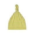 thumbnail image 1 of Zufioo Yellow Checkboard Baby Beanie Hats Soft Knotted Caps for Infant Baby Girls Boys Caps 0-6 Months, 1 of 5