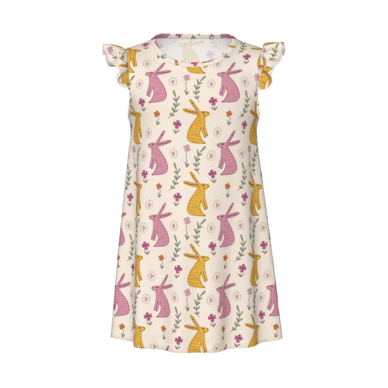 Pink cute Rabbit printed Kids Nightwear main image 1