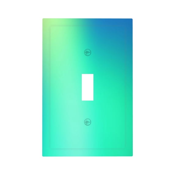 Zufioo blue green colors Print Switch Wall Plate, Dustproof and Heat-resistant Decorative Wall Switch Cover, Suitable for Residential and Commercial Areas-Mid-size