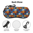 thumbnail image 1 of Zufioo colorful plaid Dinosaur Print Sunglasses Case Tactical Zipper Sunglasses Carrying Case for Men Women, 1 of 6