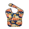 thumbnail image 1 of Zufioo fall Pumpkin Daisy Print Toddler Adjustable Waterproof Bib, 11.6x15 Inch Feeding Bib Suitable for 6-24 Month Babies, 1 of 8