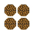thumbnail image 1 of Zufioo fall leaf Print Leather Coaster Set, Decorative PVC Coasters 4-pack - Scald and Stain-resistant, Suitable for Home, Cafes, Restaurants-Octagon, 1 of 6