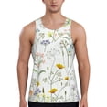 thumbnail image 1 of Zufioo flower and leaf Print Men's Vest, Sleeveless Quick-drying Muscle T-shirt, Suitable for Sports Fitness, Home Leisure Wear-X-Large, 1 of 7