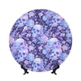 thumbnail image 1 of Zufioo flower crystal Skull Print Bone China Decorative Plate, Ceramic Dinner Plate with Stand Ceramic Decoration Homewares-7in, 1 of 6