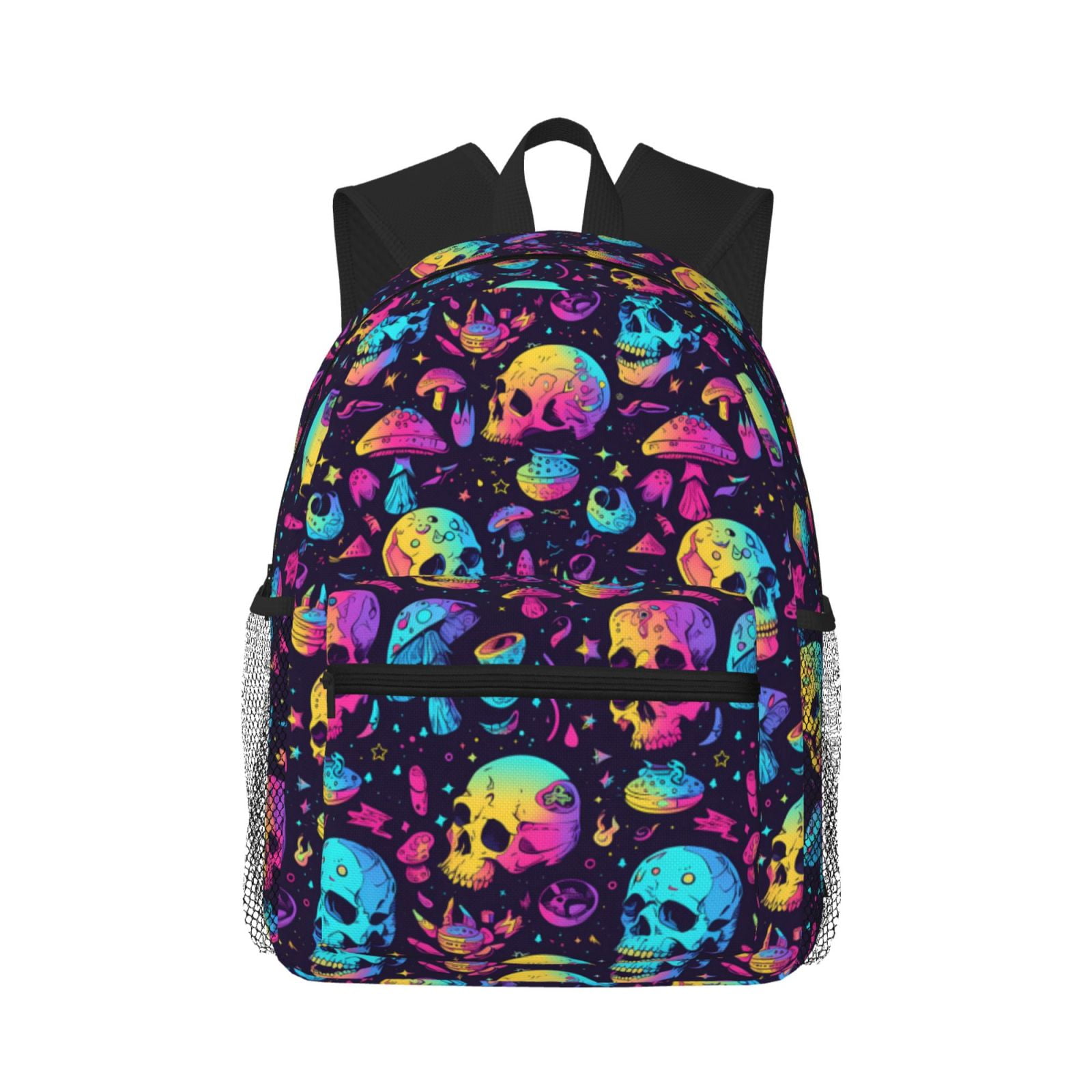 Zufioo mushroom Skull star Backpack for Women Men, Waterproof High