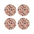 thumbnail image 1 of Zufioo rock music Skull record Print Leather Coaster Set, Decorative PVC Coasters 4-pack - Scald and Stain-resistant, Suitable for Home, Cafes, Restaurants-Round Shape, 1 of 6