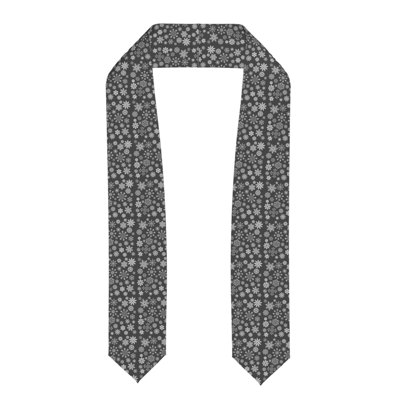 Zufioo simple white Snowflake Print Graduation Shawl Ribbon, Graduation ...