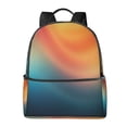 thumbnail image 1 of Zufioo yellow orange and teal Print Fashion Large Capacity Backpack, Zippered Multi-compartment Travel Work Campus Lightweight Backpack, Unisex, 1 of 5