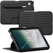Zugu Case for 2021 iPad Mini 6/7 Gen A17 Pro - Slim Case - Apple Pencil Pocket - 5 ft. Drop Protection - Secure 7 Angle Magnetic Stand - Sleep/Wake Cover Fits Model #s A2567, A2568 , A2569 Black