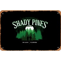 Zuhhgii Retro Tin Sign Shady Pines Retirement Home Vintage Funny Novelty Metal Signs Man Cave Humorous Signs Movies Music Bar Art Poster Retro Print Wall Decor Garage Gifts 12x8 Inches