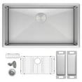 thumbnail image 1 of ZUHNE Modena 16-Gauge Stainless Steel Undermount Kitchen Sink (32-Inch Single Bowl), 1 of 11