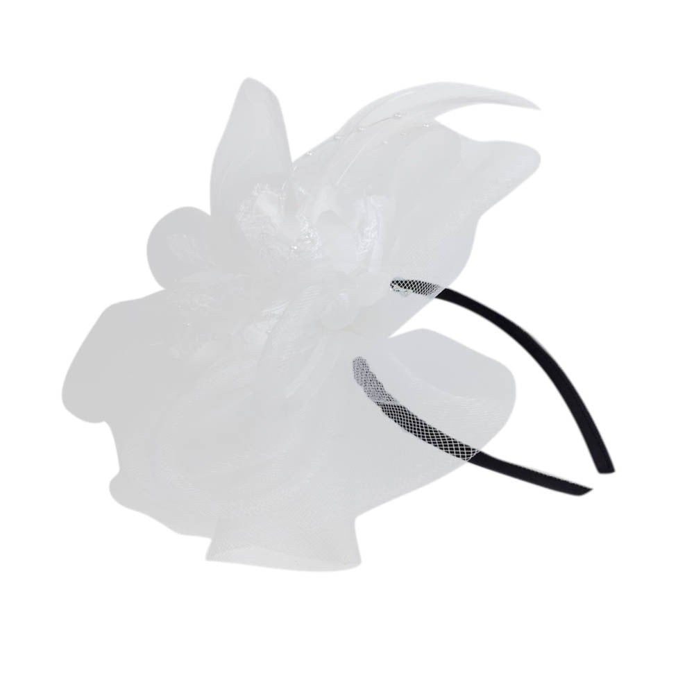 Zuhui Womens Fascinators Hats Y Pen Ribbons Mesh Hat and Feathers