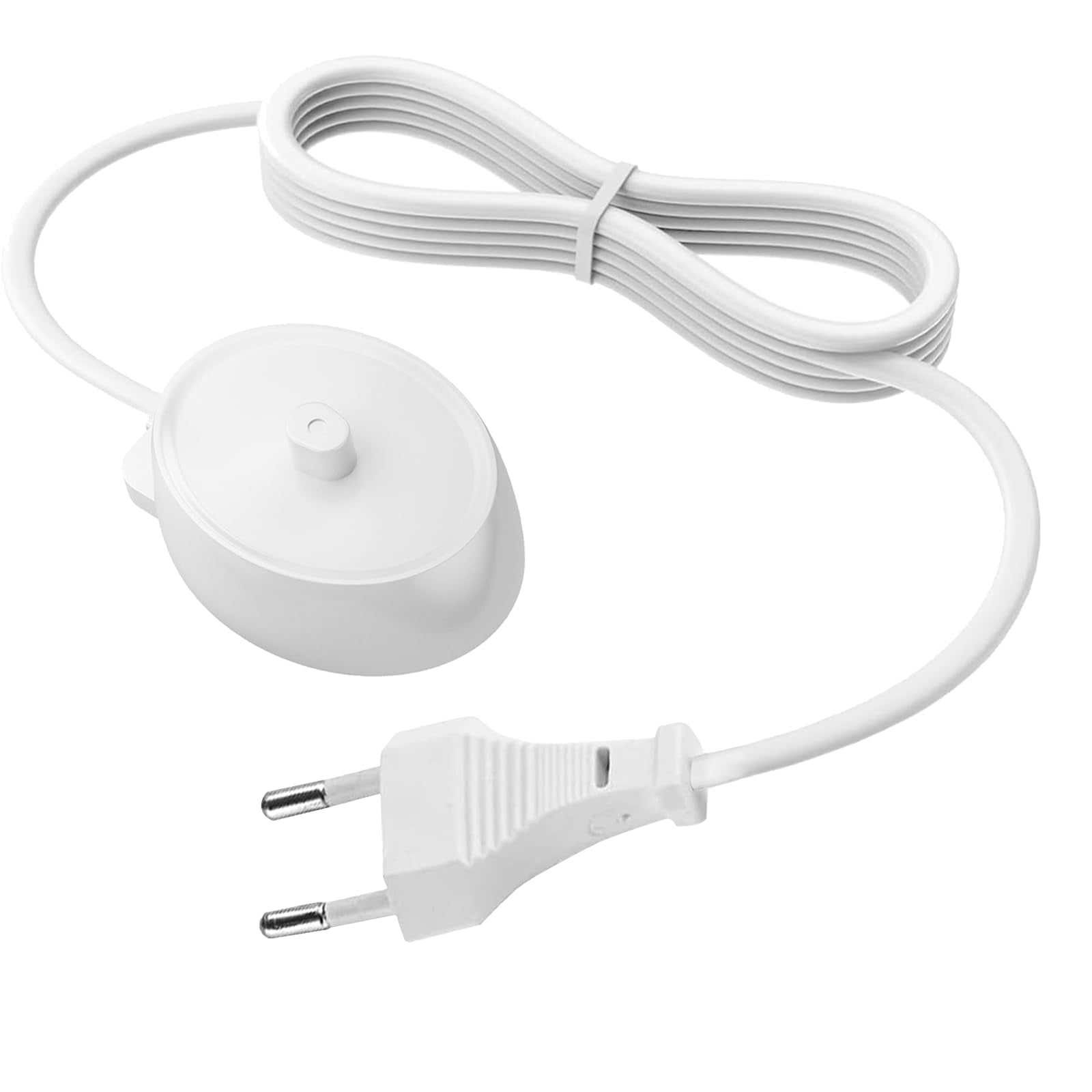 Zuikn Electric Toothbrush Charger TSF6Base for Braun Oral Series 3 4 5 6, Pro 1000/3000/5000/7000/7500/Genius -220V/240V Portable Inductive Model 3757 Replacement - European Travel White EU Plug