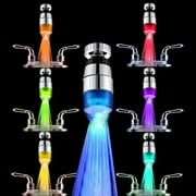 Zuioae Led Luminous Faucet Seven Color Changing (360 Degree Rotation) Faucet Sdf-B7 (Without Adapter) (1*Faucet Light), Bath Light Bathroom Water 7Colors Glow Head Home Led Change Shower Faucets