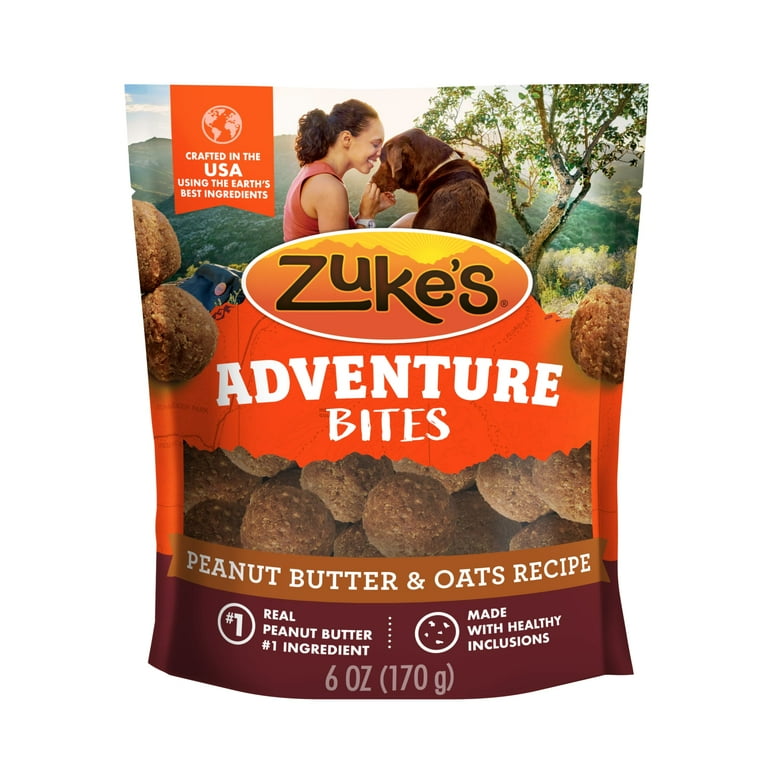Zuke's Dog Treats, Soft Peanut Butter and Oats Recipe, oz Pouch