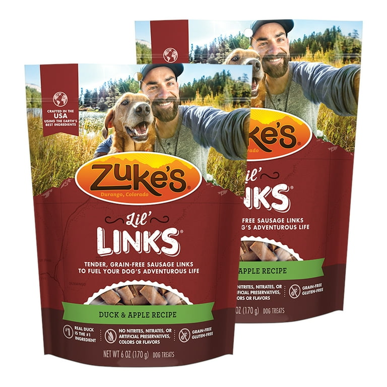Zukes Lil' Links Grain Free Duck and Apple Recipe for Dogs Zukes Lil' Links Grain Free Duck and Apple Recipe for Dogs