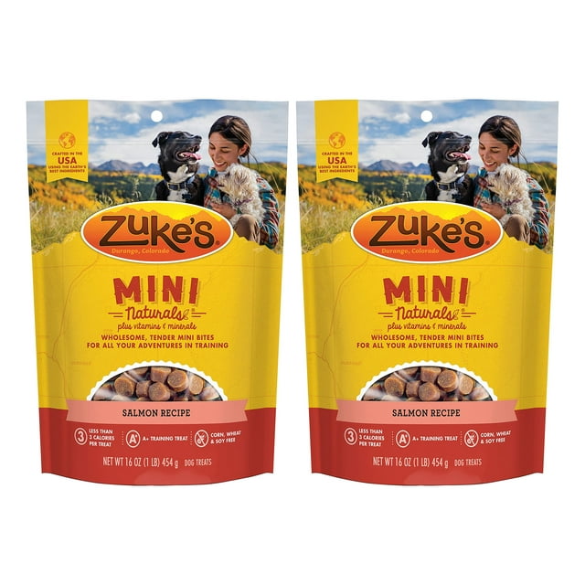 Zuke's Mini Naturals Dog MMF7 Training Treats, Salmon Recipe, Soft Mini