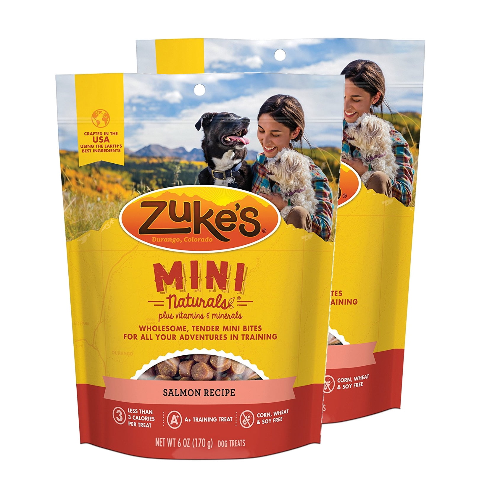 Zuke's Mini Naturals Salmon Recipe 6 oz Dog Treats 2 Pack