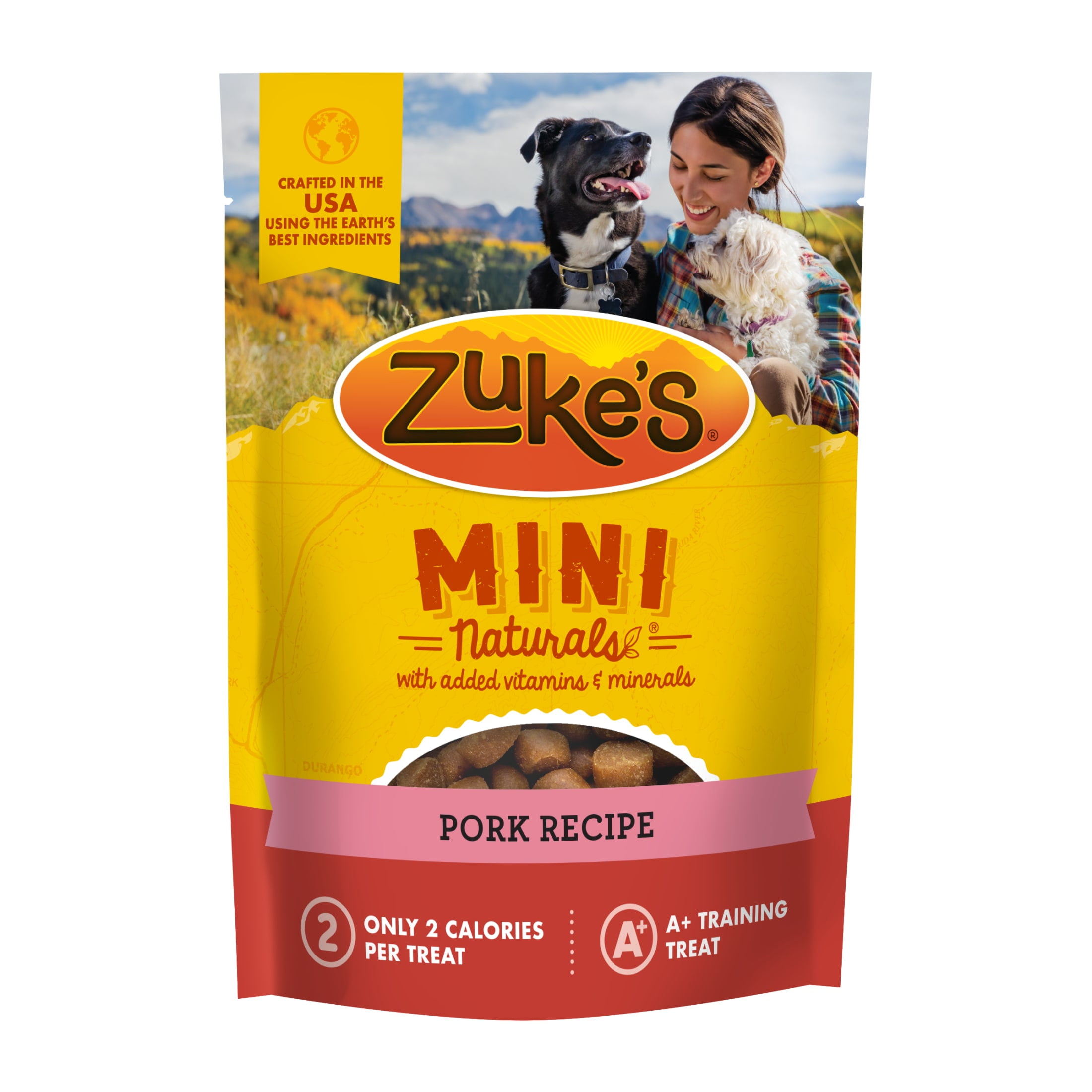 Zuke's Mini Naturals Soft Dog Training Treats, Natural Pork, Tender Dog Chew Snacks, 6 oz Pouch