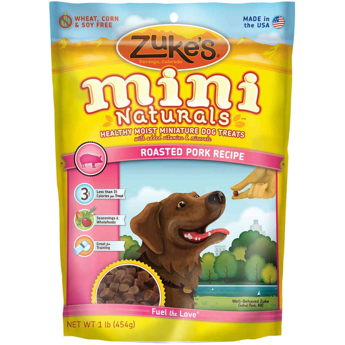 Zuke's Mini Naturals Soft Dog Training Treats, Pork Flavor, Tender Dog Chew Snacks, 16 oz Pouch