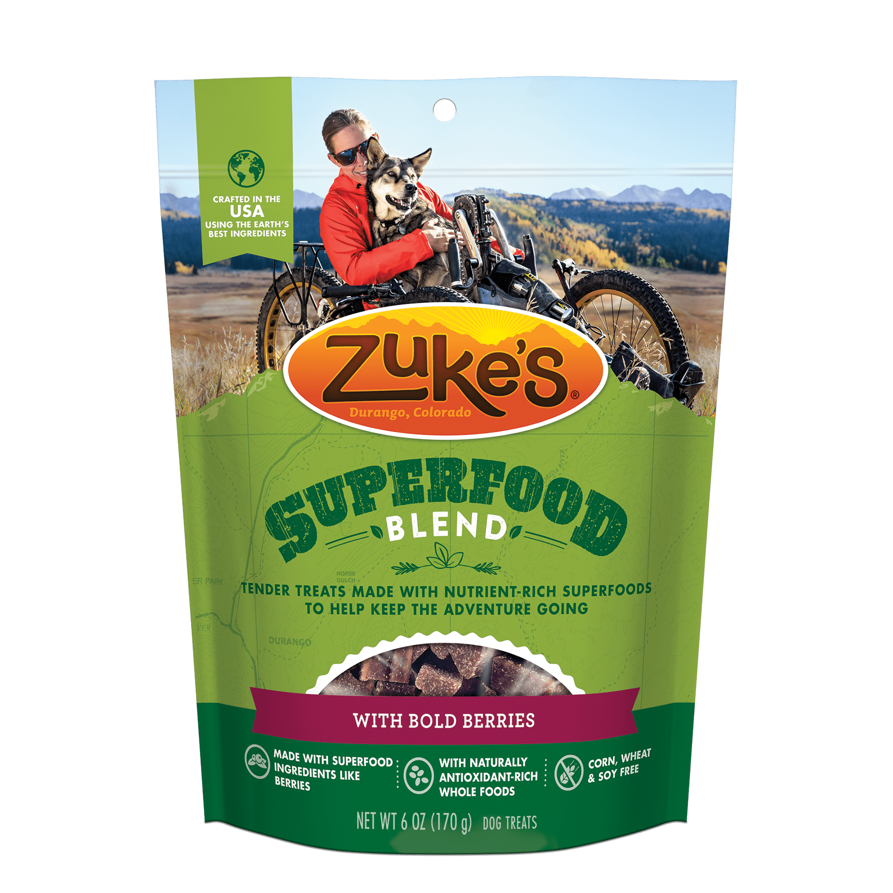 Zuke's Super Berry Superfood Berry Blend Dog Treats, 6 Oz