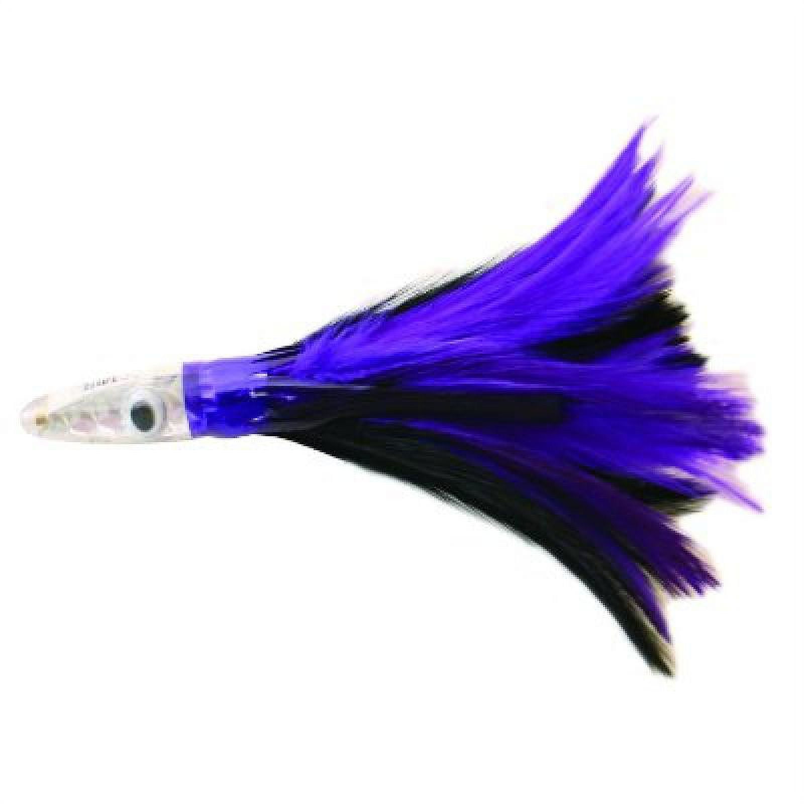 Zuker ZF14 Trolling Feather Fishing Lure 6 Inch 1 3/4 Ounce Black And Purple