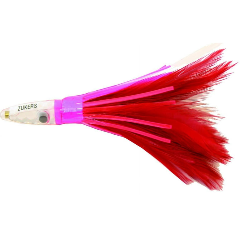 Zuker ZF4 Trolling Feather 6 1 3/4 oz Red And White Feather And