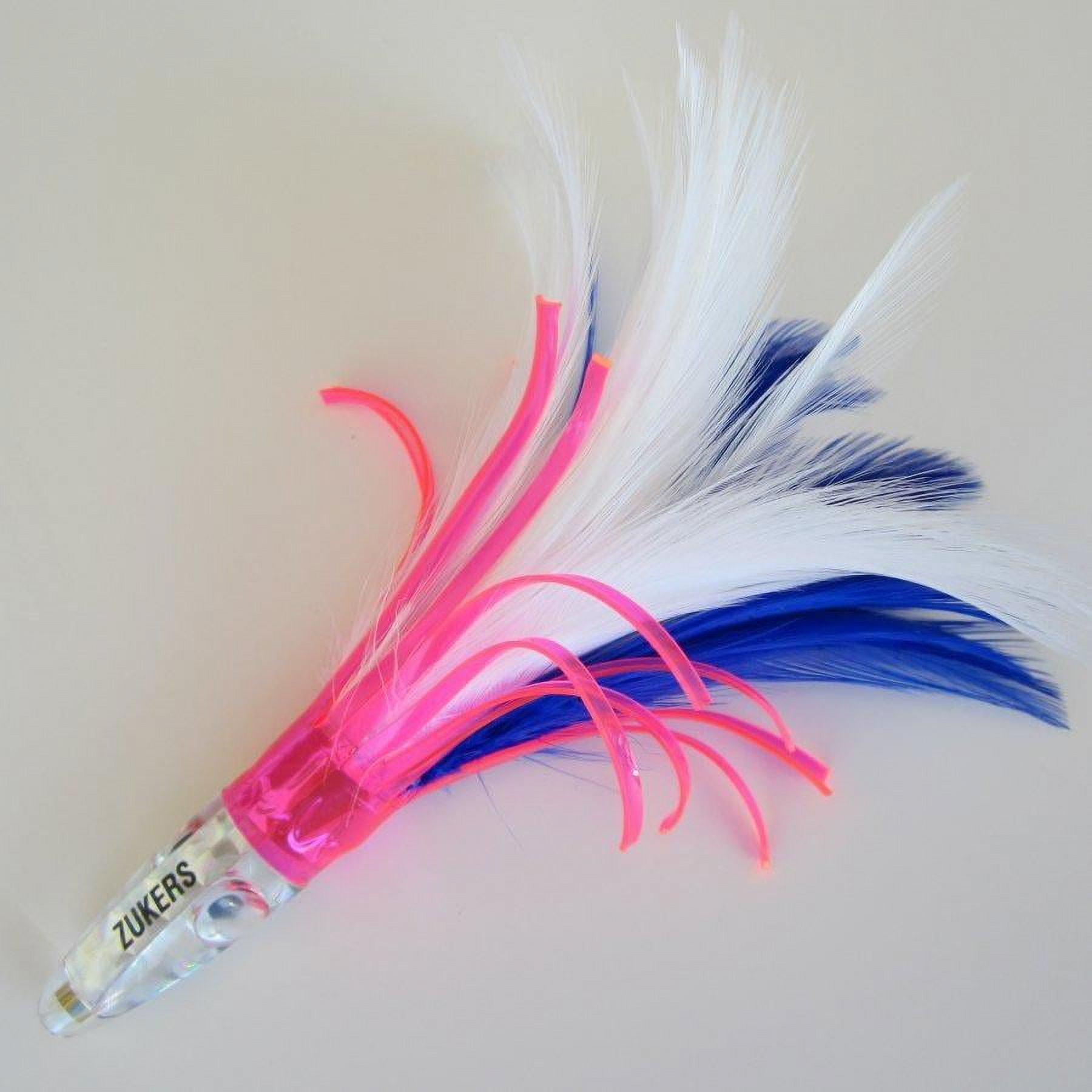 Zuker ZF8 Trolling Feather 6 1 3/4 oz White Feathers And Silver 